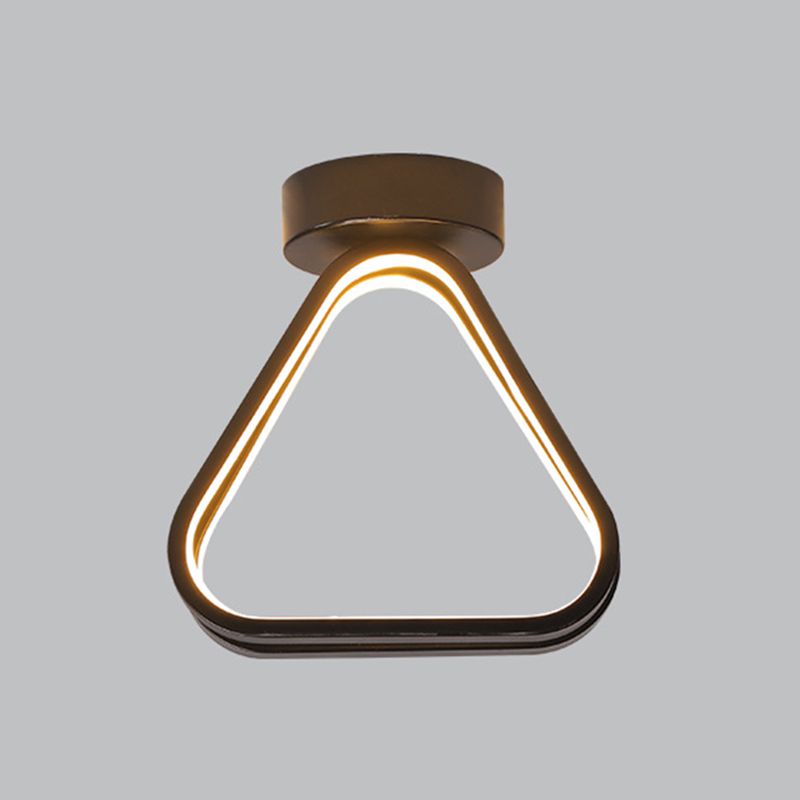 Lámpara empotrada moderna de aluminio con 1 cabeza montada en el techo del pasillo con anillo de halo