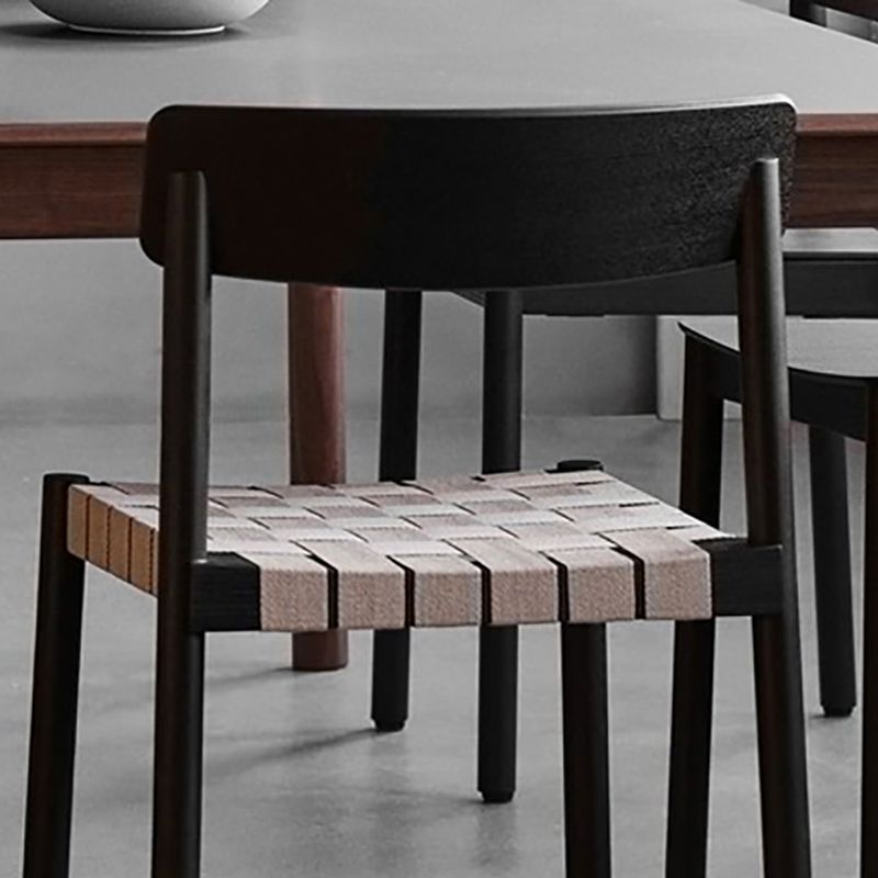Modern Style Chairs Armless Dining Chairs with Wooden Legs for Kitchen