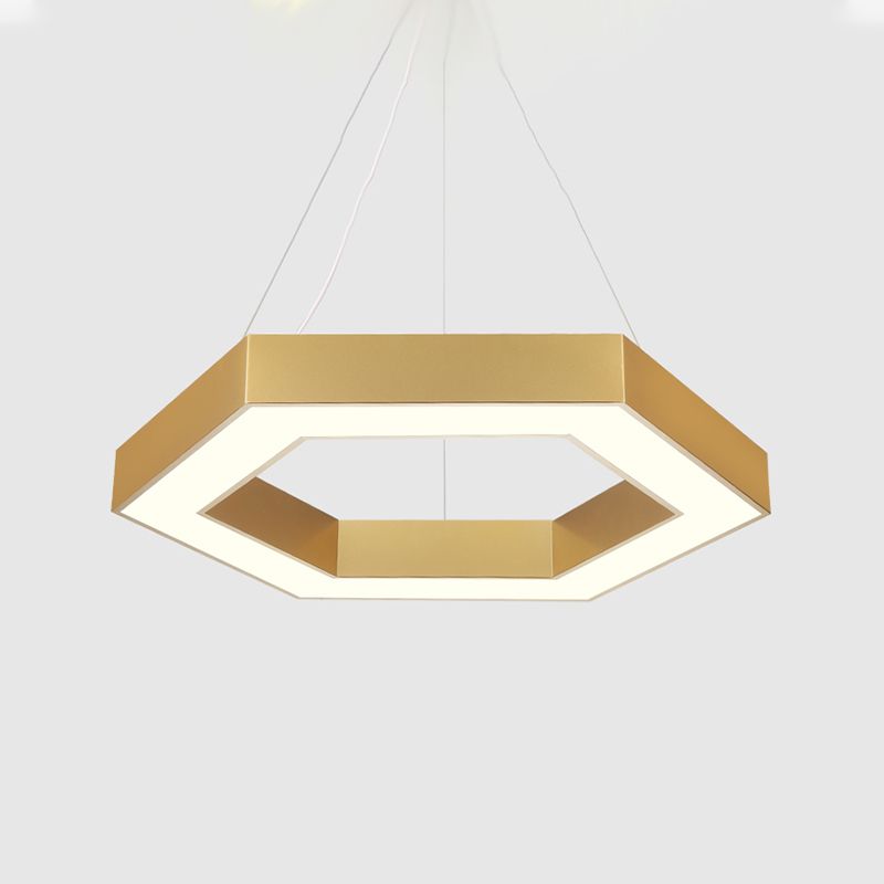 Lampes suspendues contemporaines en or luminaires d'éclairage pendentif en métal avec ombre acrylique