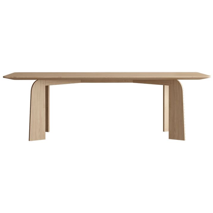 Rectangle 4 Legs Dining Table Simple Style Solid Wood Dinette Table for Home