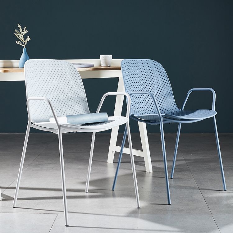 Silla de estilo moderno sillones de comedor con patas de metal para cocina