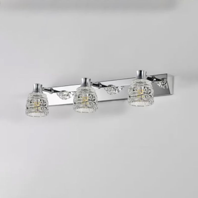 Makeup Mirror Light Modern Simple Stainless Steel Mirror Lamp Fixture for Bathroom Toilet