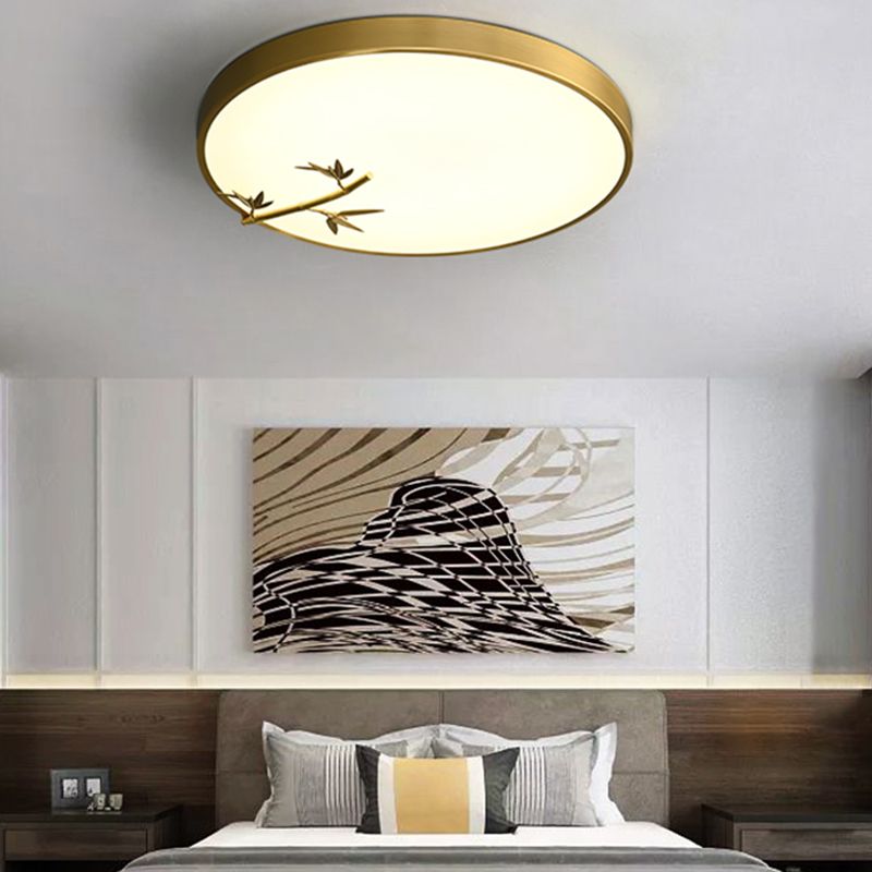 Lampe encastrée de forme ronde en métal moderne, plafonnier à 1 lumière