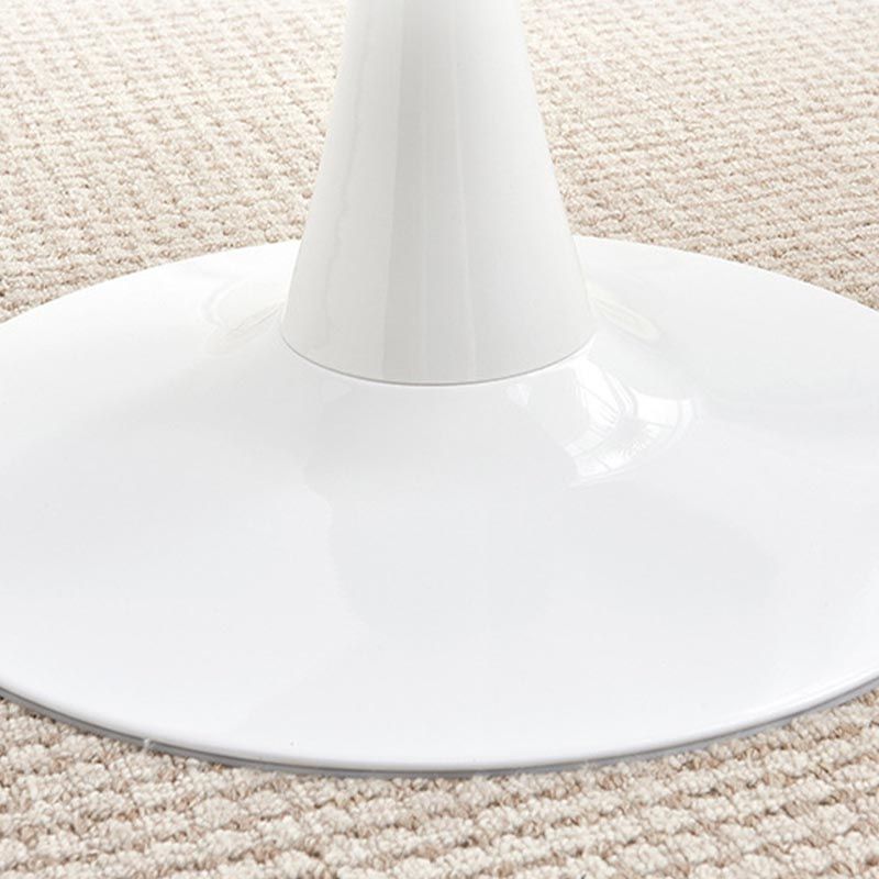 Modern Manufactured Wood Tulip Table Matte Finish Round Dining Table