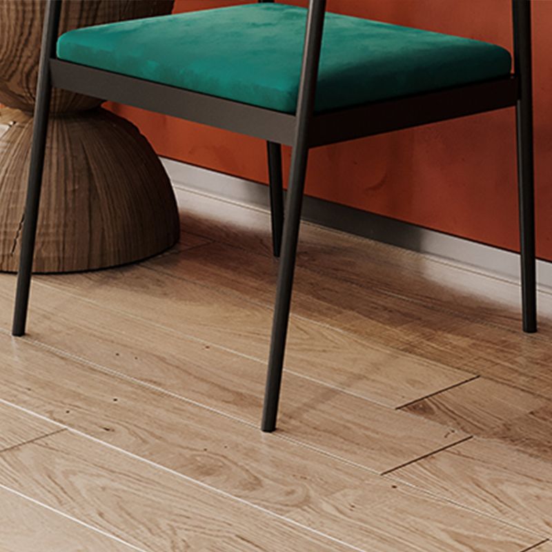 Contemporary Metal Frame Dining Armchair Upholstered Velvet Arm Chair for Home