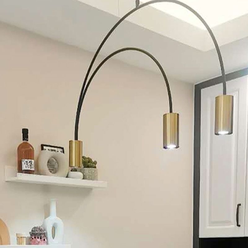 Contemporary Pendant Lights Cylinder Hanging Lighting Fixtures Metal for Kitchen Island