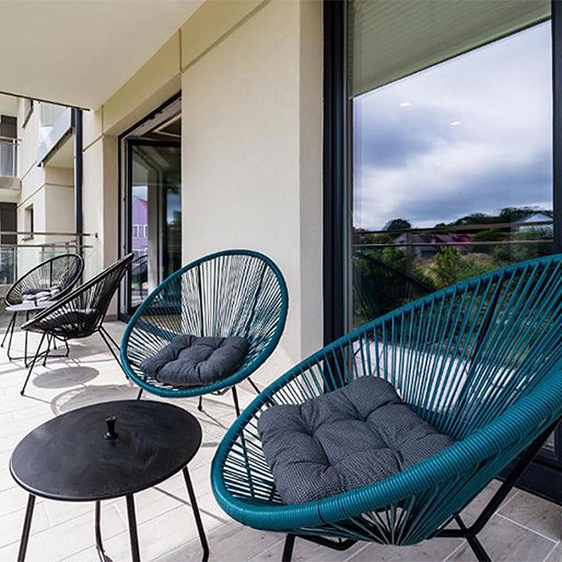 31.49" L x 37.40" W x 37.40" H Papasan Chair Armless Accent Chair for Living Room