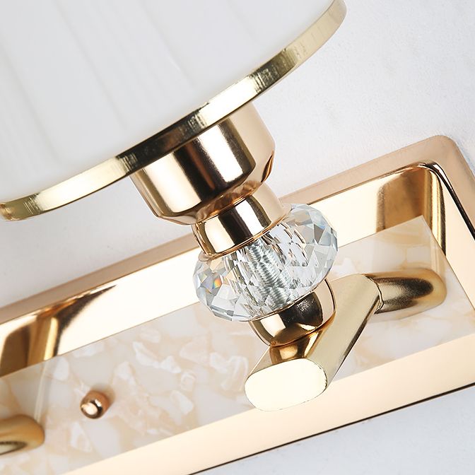 1-Light Armed Sconce Wall Light Modern Minimalist Style Glass Wall Sconce