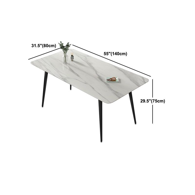 Modern Rectangle Sintered Stone Dining Table Set 1/2/5/6/7 Pieces Dining Set for Home Use
