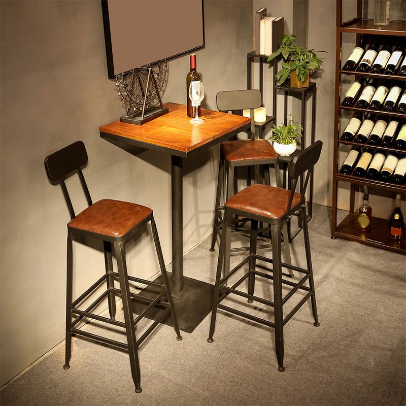 Industrial Style Bar Set 1/2/3/4/7 Pieces Solid Wood Pub Dining Set for Indoor