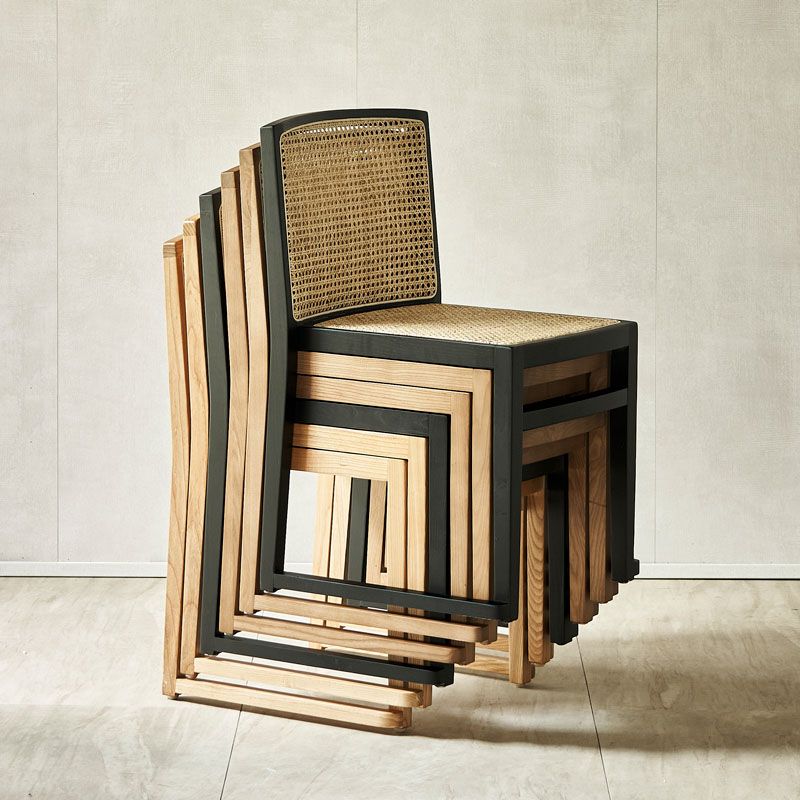 Sillas de comedor de estilo tradicional Sillas de comedor sin brazos de cocina con patas de madera