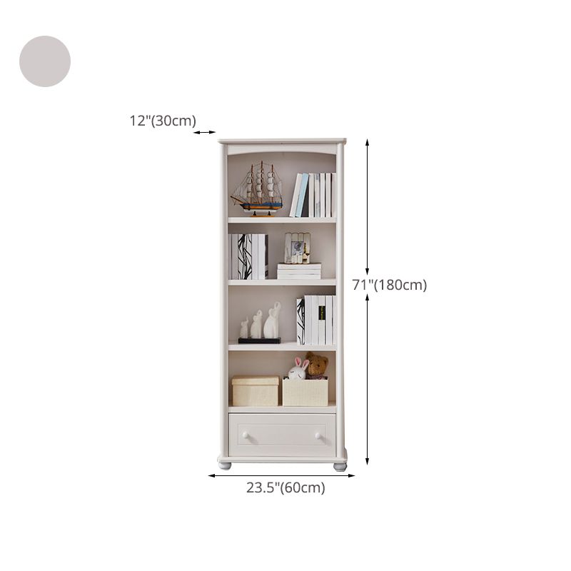 Modern Style Bookcase Wood Closed Back Standard Bookshelf for Home Office