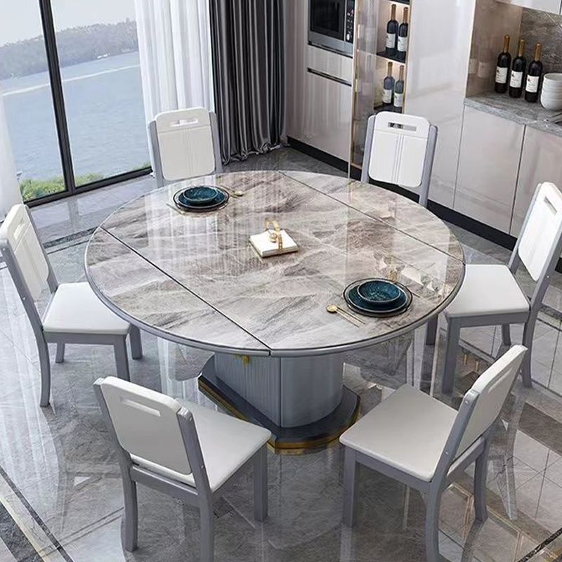 Modern Stone Dining Table with 2 Doors Table for Dining Room