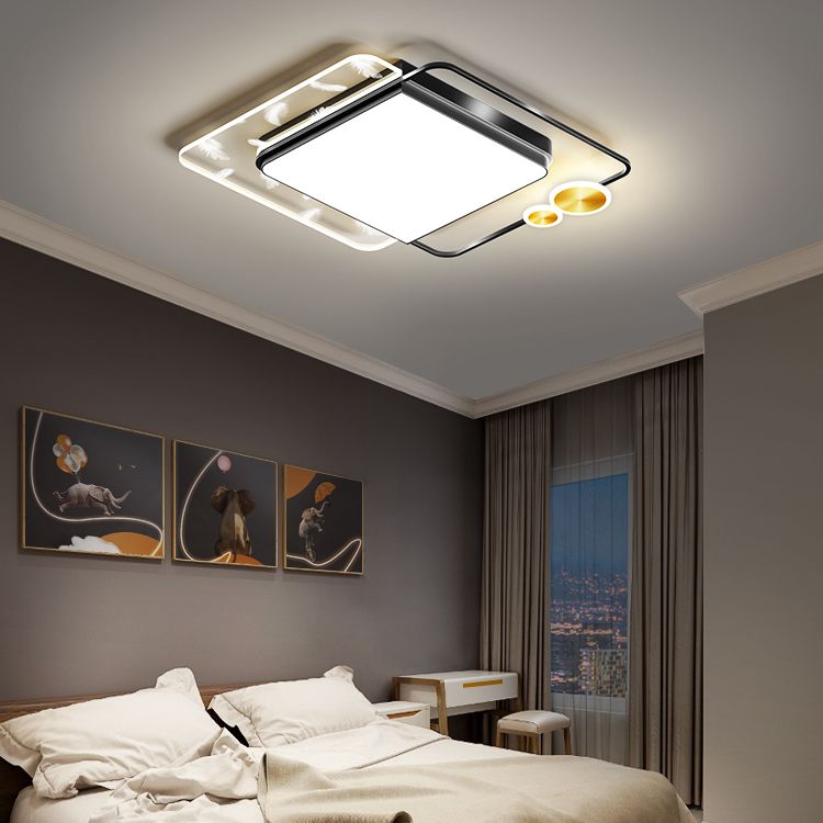 3 Light Ceiling Lamp Modern Style Metal Ceiling Lighting for Living Room