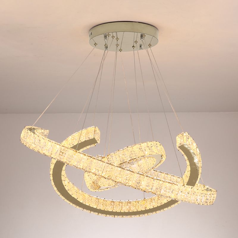 Ring Crystal Ceiling Pendant Contemporary Bedroom Ceiling Lighting Fixtures