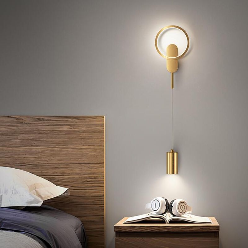 Einfachheit Wandleuchte leichte moderne Lesenlampe mit Metallschatten für Schlafzimmer