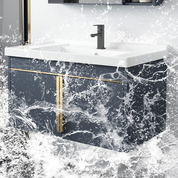 Contemporary Wall Mount Bath Vanity Mirror Cabinet Vanity Cabinet with Storage Shelving