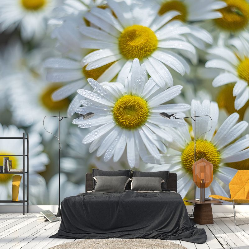 Chrysanthemum Wall Decor for Bedroom Moisture Resistant, Custom Size Available
