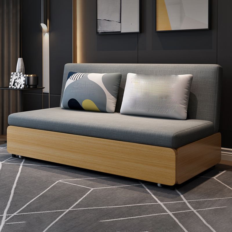 High Wear Resistance Armless Sofa Bed 32.68"H Fabric Tight Back Sofa Bed