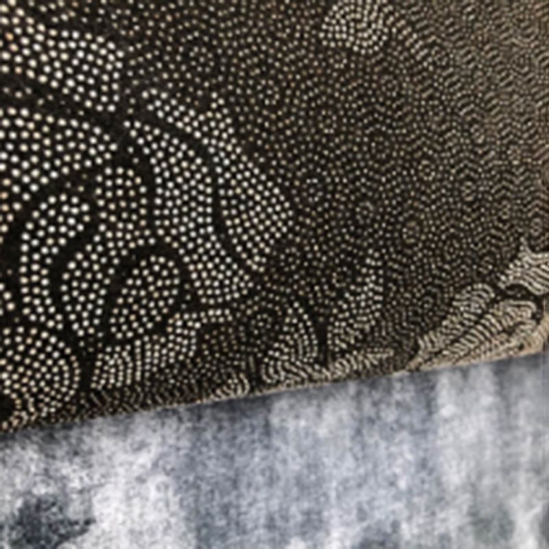 Grey Modern Area Rug Geometric Pattern Polyester Area Carpet Non-Slip Wahable Rug for Home Decor