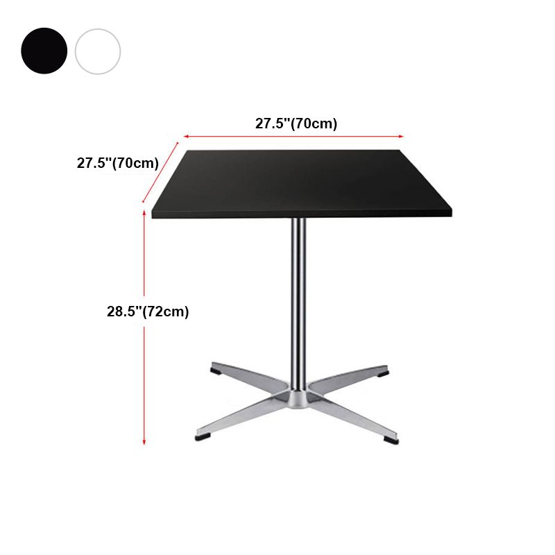 Mesa de comedor de madera sólida Mesa de comedor industrial para el hogar con base de acero inoxidable