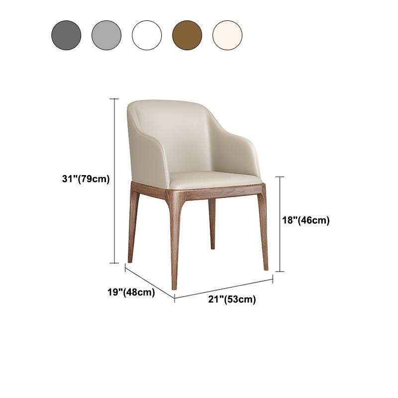 Dining Chairs Modern Style Oak Wood Side Chairs for Dining Room