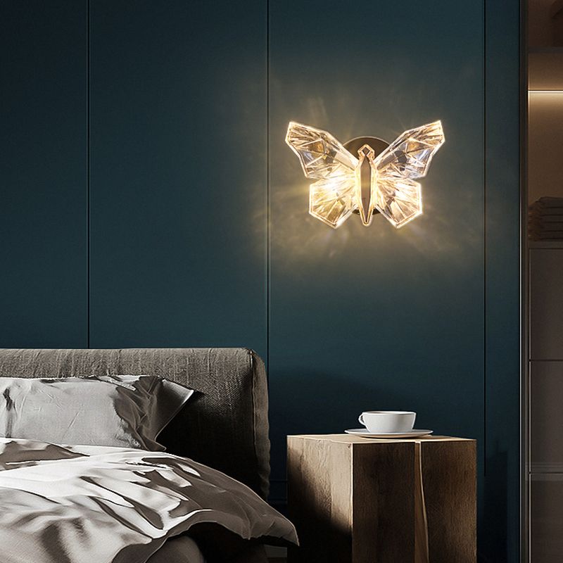 Nordic Style Metal Wall Light Butterfly Shape Wall Lamp for Children's Room