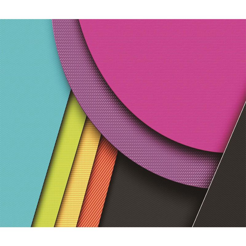 Photography Geometric Wall Mural Decal for Living Room, Rose Red-Blue-Green, Custom Print