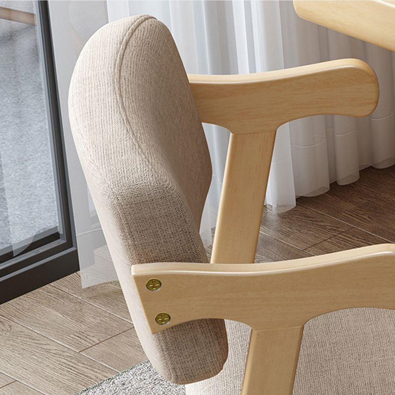 Wood Kitchen Dining Arm Chair Contemporary Upholstered Dining Chair