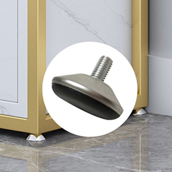 Modern Living Room Etagere Bookshelf Iron Frame Manufactured Wood Shelf Bookcase