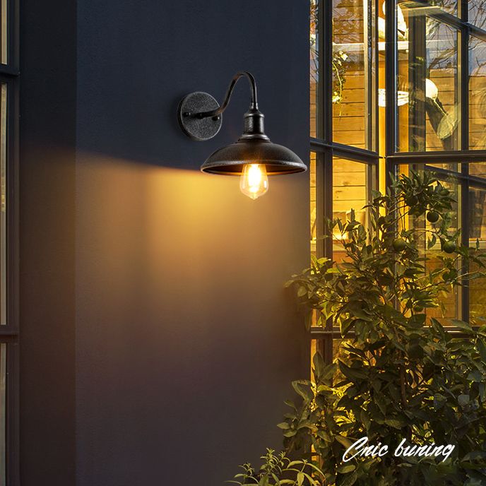 Lidwandmontaglampen Vintage Industrial Metall Wandleuchten Beleuchtungskörper für den Innenhof