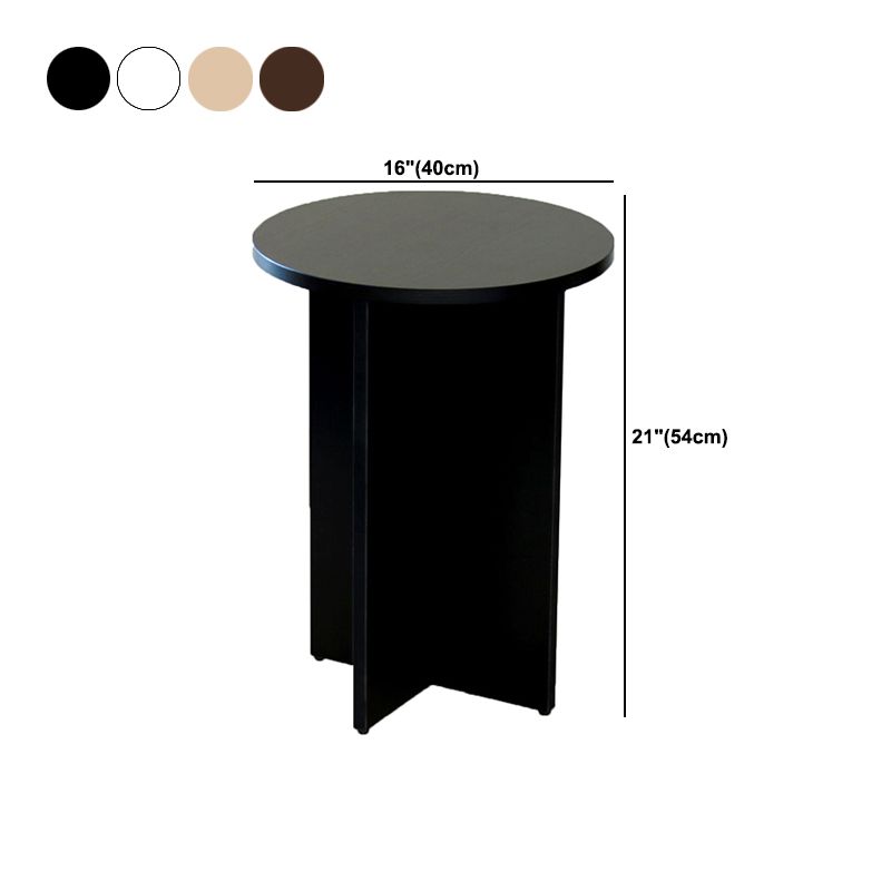 15.75 inch Wide Scandinavian Sofa Side Accent Table Wooden Round Side End Table