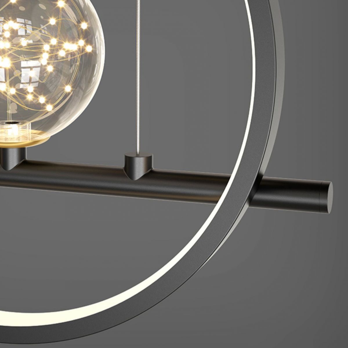 Nuove moderne idee di illuminazione dell'isola a led in metallo Lampada lampadario lineare per sala da pranzo