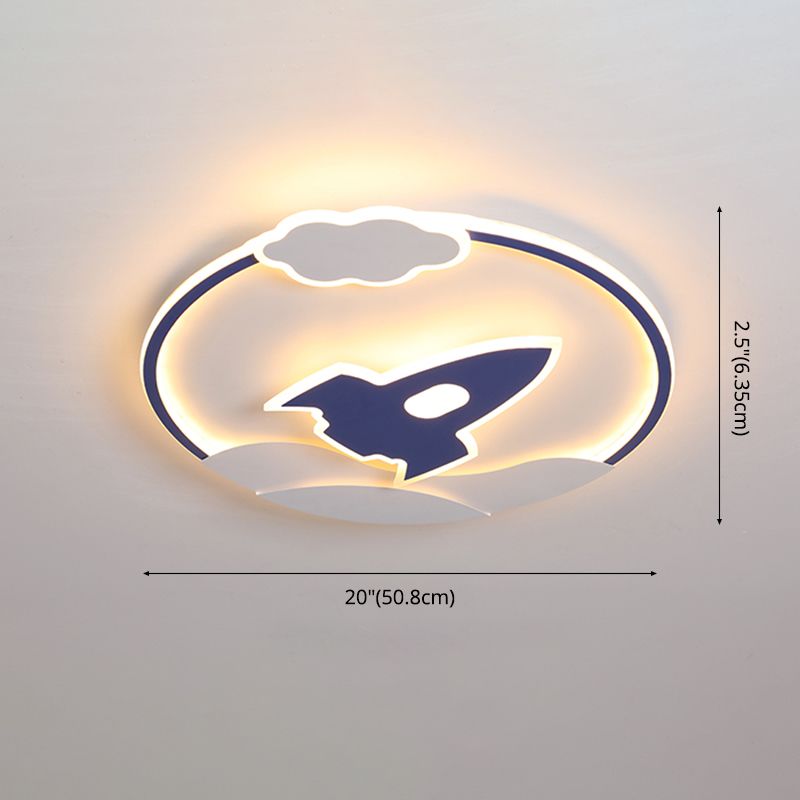Kids Flush Mount Light Metal LED Ceiling Mount Light Fixture for Children's Room