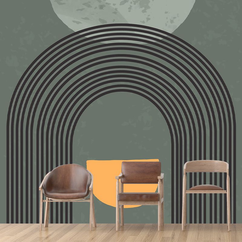 Illustration Art Pattern Mildew Wall Mural Horizontalt for Living Room