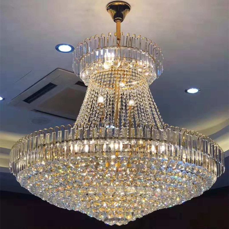 16 luci lampada a soffitto di lobby con lampadario oro modernista in oro modernista, 16 "/23,5" di larghezza