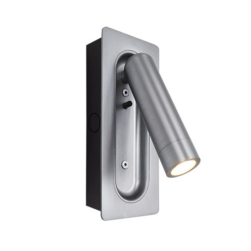Modern Style Cylinder Shade Wall Sconce Metal 1 Light Reading Sconces for Bedroom