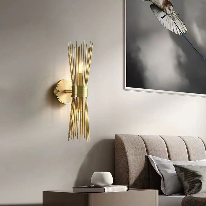 Modern Wall Sconce Linear Shape Wall Light with Metal Shade for Bedroom