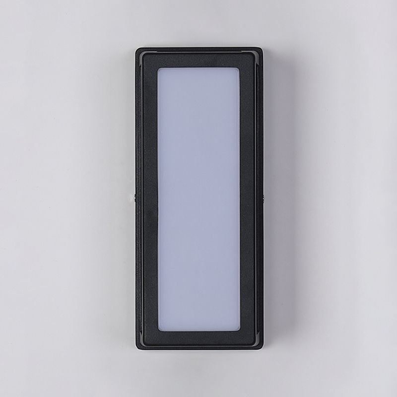 Moderner Stil rechteckiger Wandlampe Leuchte Metall 1 Lichtwandmontierte Beleuchtung in Schwarz