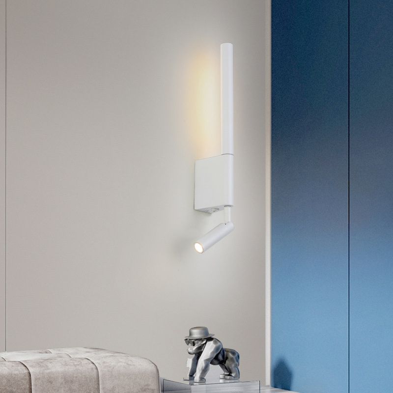 Modernism 2-Light White Wall Mounted Sconce Metallic LED Wall Light