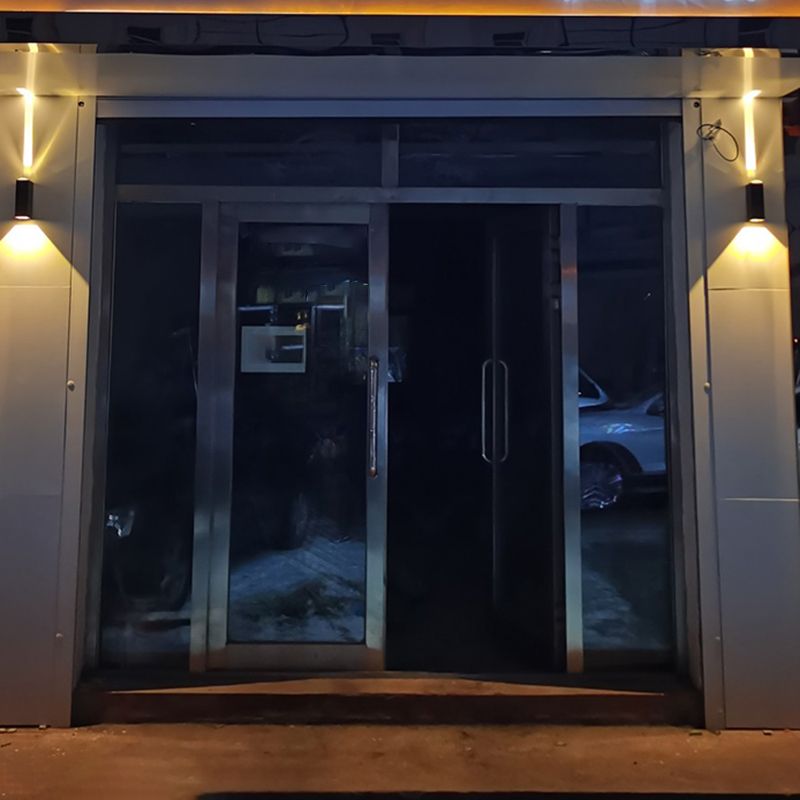 Estilo moderno de aluminio Luz de pared de pared negra LED LED de pared para aire libre