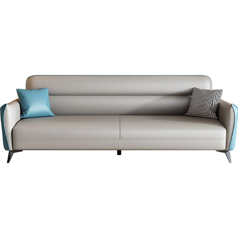 32.3" H 3-seater Faux Leather Square Arm Sofa for Living Room with storage