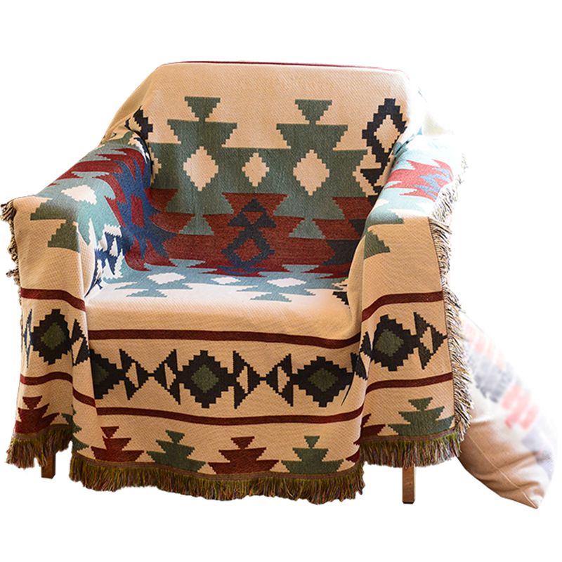 Bohemian Indian Indian Tribal Print Raping Multi-Colred Cotton Carpet Pet Friendly Washable Tapis pour le salon