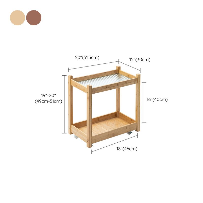 11" Wide Contemporary Corner Table Storage Clear Double Tier Accent Side Table