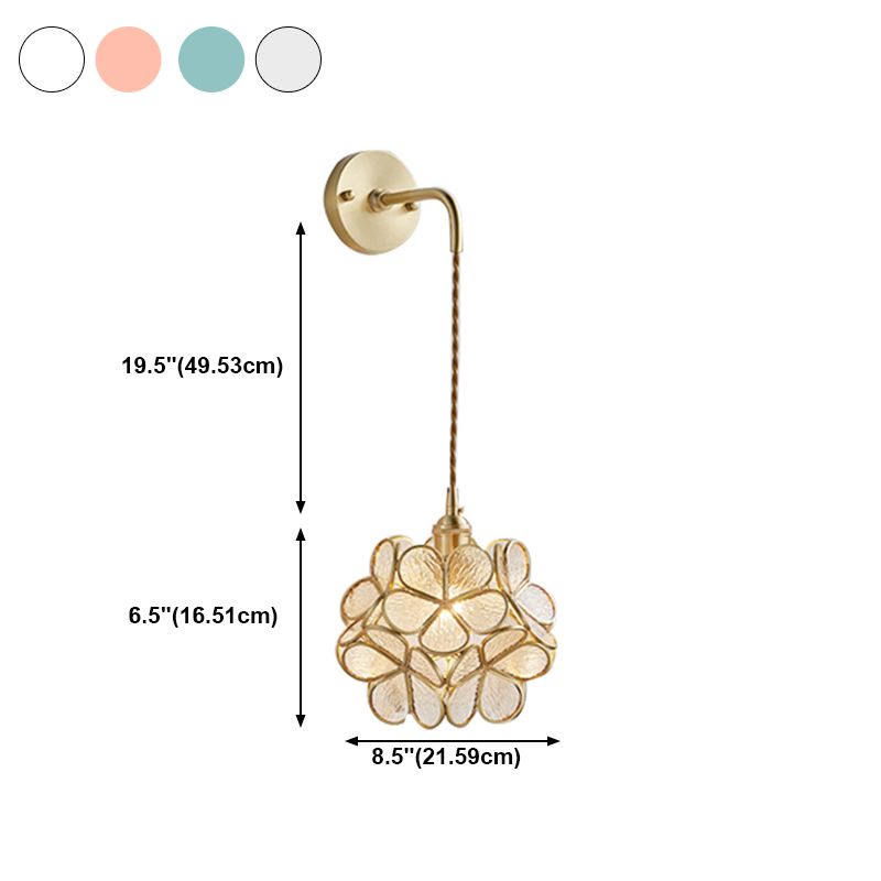 Nordische Wandhalterung Lampe moderne Glasschatten Wandleuchte für Wohnzimmer Schlafzimmer