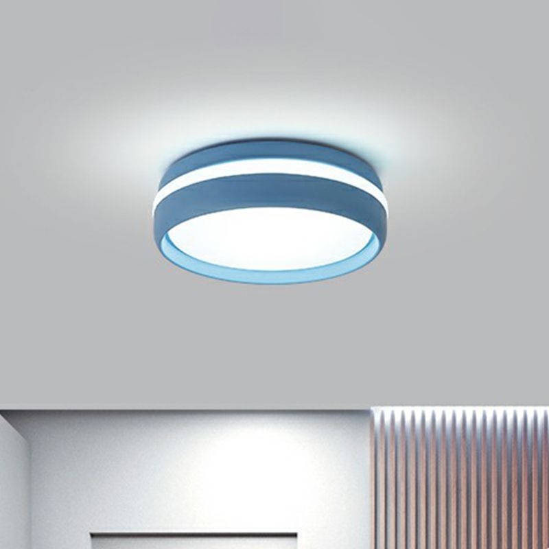 Iluminación de techo empotrada LED redonda minimalista metálica para jardín de infantes