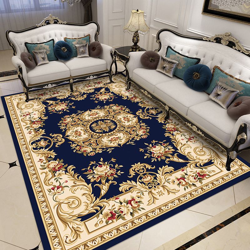 Gorgeous Modern European Area Rug Living Room Carpet Polyester Non-Slip Backing Area Rug
