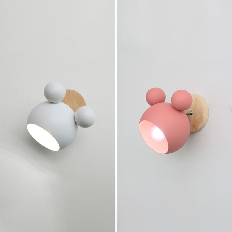 Round Wall Sconce Lighting Contemporary Metal 1 Head Wall Mounted Light Fixture