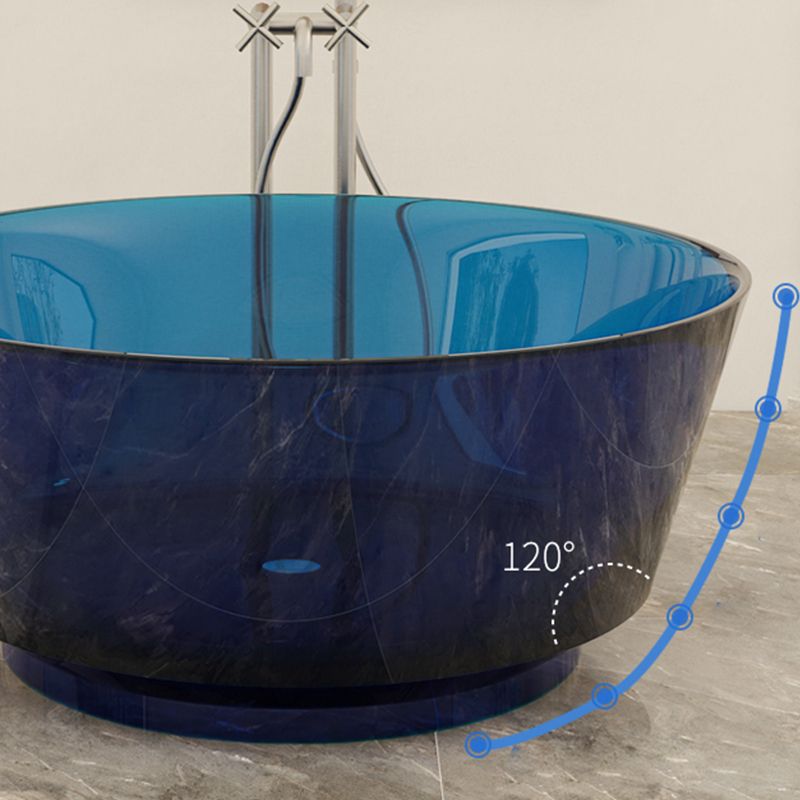 Modern Soaking Bathtub Antique Finish Round Freestanding Bath Tub