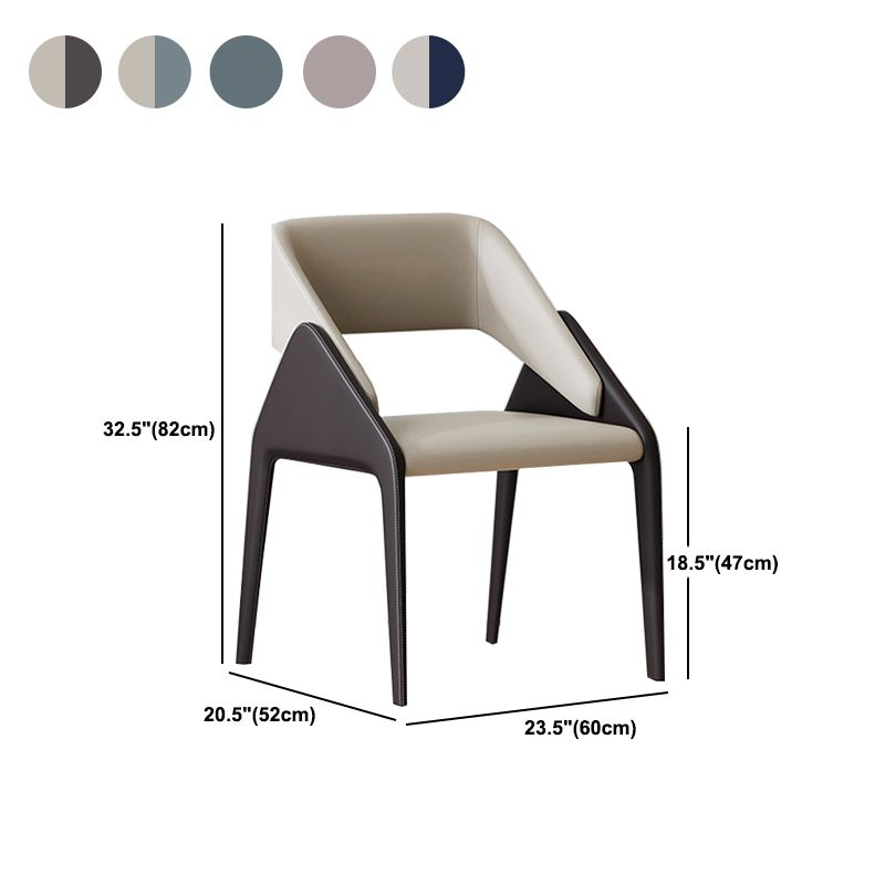 Open Back Side Dining Chairs Modern Upholstered Dining Accent Chair